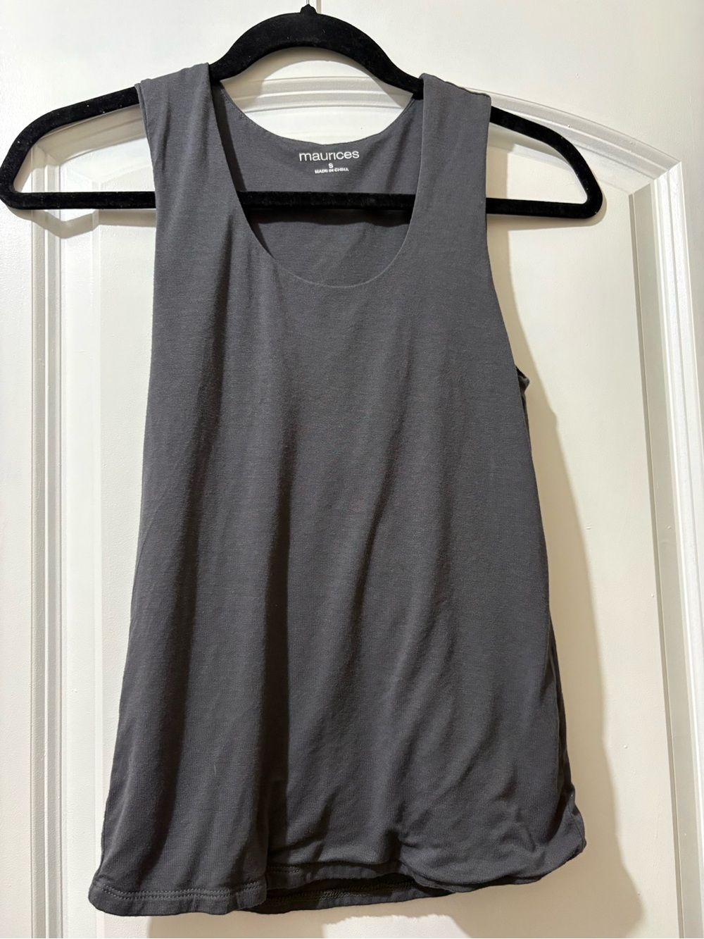 maurices Charcoal Scoop Neck Tank Top